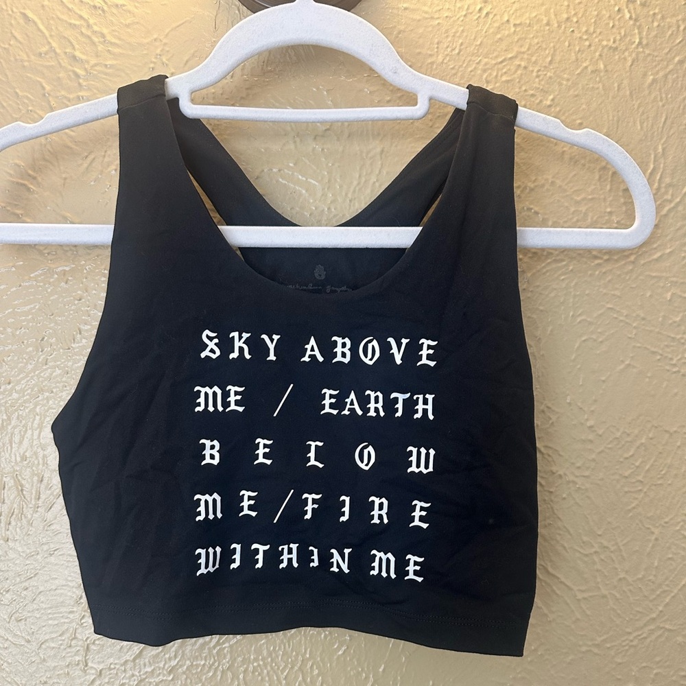 Spiritual Gangster Black Graphic Bra